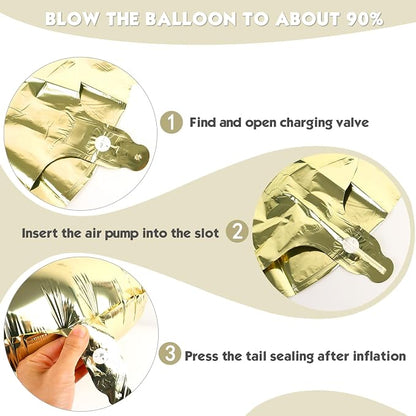 40 Inch Light Gold Number 9 Balloon, Champagne Birthday Party Decorations | 40 - Image 6