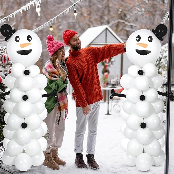 2 Sets Snowman Balloon Column Stand Kit - Image 7