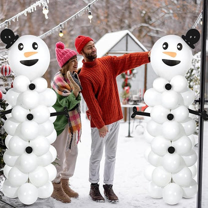 2 Sets Snowman Balloon Column Stand Kit - Image 7