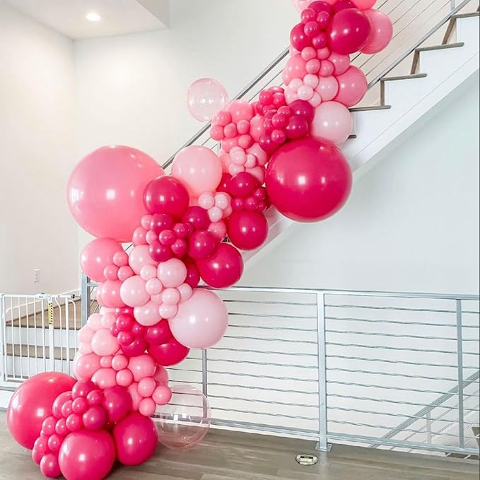 Hot Pink Balloons Arch Kit for Princess Birthday Decorations | Hot Pink - Image 6