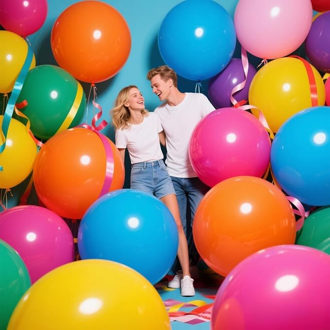 Purple Balloons 18 Inch 12 Pack Large Latex Party Balloons Round Helium Balloon - Image 8