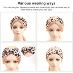 DRESHOW 6 Pack Boho Non-Slip Headbands for Women Girls Yoga Workout Running Knotted Turban Floral Printed Elastic Head Wrap