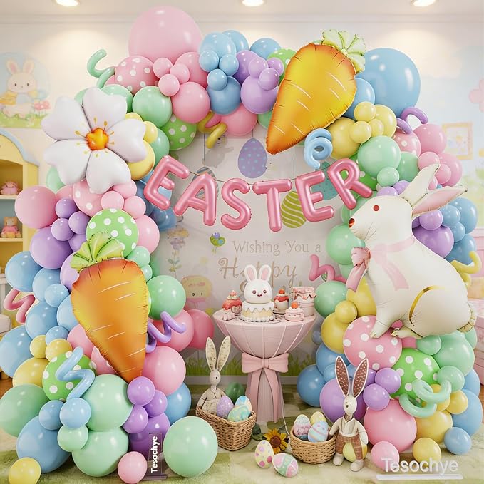 Easter Balloon Garlan Arch Kit by Tesochye