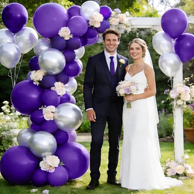 110pcs Purple Balloons 12 inch - Image 4
