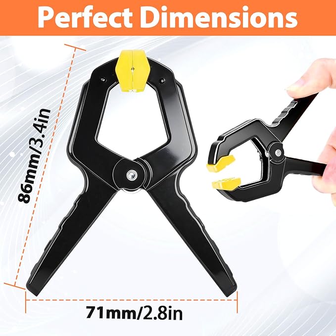 55Pack Plastic Spring Clamps, 3.5inch Small Heavy Duty Clips - Image 2