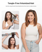 6 in 1 Hot Air Styler & Hair Styler- High-Speed Hair Dryer Brush, Fast Drying Blow Dryer Brush No Heat Damage Multi-Styler Auto Wrap Curlers for Volumizing Curl Straighten Frizz-Free with Travel Bag