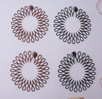 Sowaka 4 Pcs Circular Stretch Comb Plastic Black Brown Circle Spring Headband Flexible Hair Wrap Holder for Women and Girls, Outgoing Sports Accessories (8 shape - black and brown)