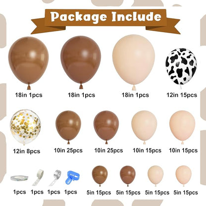 170Pcs Cowboy Balloon Garland Arch Kit - Image 2
