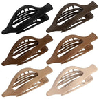 Flat Hair Clips for Women - 6 PCS French Flat Claw Clips Medium Hair Clips for Girls Large Hair Claw Clips for Thick or Thin Hair Strong Hold No Slip Hair Accessories for women (Brown)