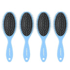 Air Cushion Detangling Hair Brush - 4 Pack Detangler Hairbrush with Ultra Soft Bristles for Effortless Tangle Removal - For Wet Dry Damaged Curly Hair for Women Men Boys Girls Kids - Blue