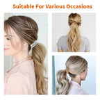 Metallic Luster Spiral Hair Ties, 8 Pcs - Thin, No Crease Phone Cord Hair Ties for Women with Thick Hair, Ponytail Holders, Waterproof, Smooth and Hygienic for All Hair Types