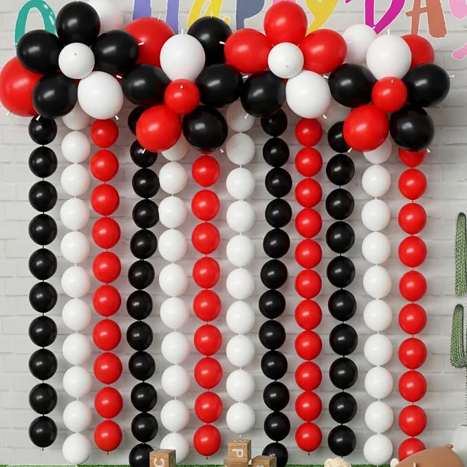 100 Pcs Link Balloon Quick Linking Latex Connected Balloons Linkable by Meanplan