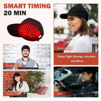 LLLT Laser Hair Growth Cap, Rechargeable Portable Laser Hair Growth Cap to Promote Hair Growth, Black