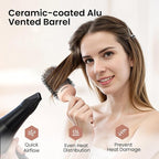 AIMIKE Round Hair Brush, 2.1 inch Nano Ion Thermal Ceramic Tech, Large Round Brush for Blow Drying & Styling, Maximum Volume and Shine, Barrel 2.1 inch, for Thick Curly Hair, Unisex