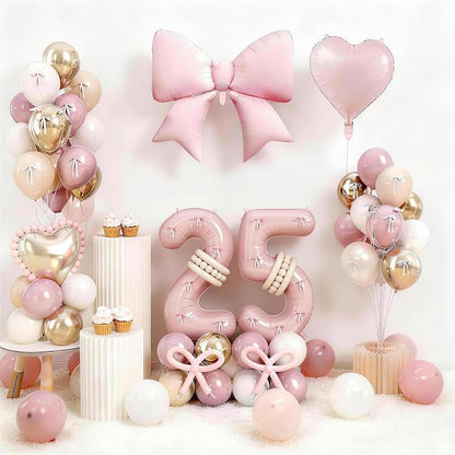 Pink 40 Inch Balloon Number 25 for 25th Birthday Decorations Women, Dusty Blush - Image 5