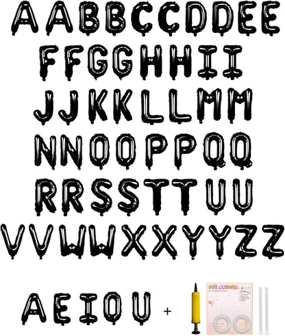 58 PCS Letter Balloons Alphabet Letters 2 Sets A- Z & 1 Sets AEIOU 16 by buynow