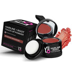 VELO Hairline Powder–RED BROWN Hair Root Touch Up Powder for Women & Men–Instantly Covers Gray Hair, Thinning Hair & Bald Spots–Sweatproof Root Cover Up–Puff & Mirror Compact, 13 Shades