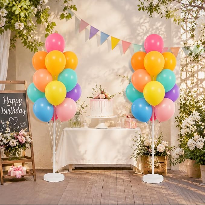 Assorted Bright Balloon Column Stand Kit Set of 2 - Image 7