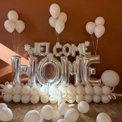 40 Inch Silver WELCOME HOME Letter Balloon - Image 4