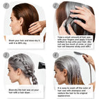 Temporary Silver Gray Hair Spray Color, Luxury Coloring Mud Grey Hair Dye Wax,Washable Treatment Hair Color Wax with All Day Hold works on white hair/non-pigmented hair for Party, Cosplay (1, Gray)