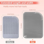 Quccefods Heat Resistant Mat Large Silicone Hot Hair Tools Holder for Curling Irons Flat Iron Hair Straightener Mat Portable Vanity Pad Accessories/Organizer