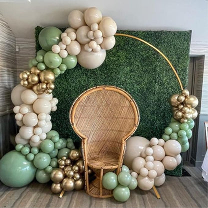 Sage Green Gold Balloon Arch Kit, Sand White, Metallic Gold | Latex Balloons - Image 5