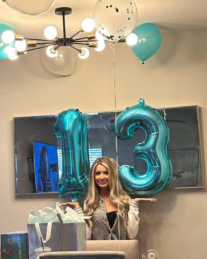 Light Blue Number 9 Balloon 40 Inch - Image 6