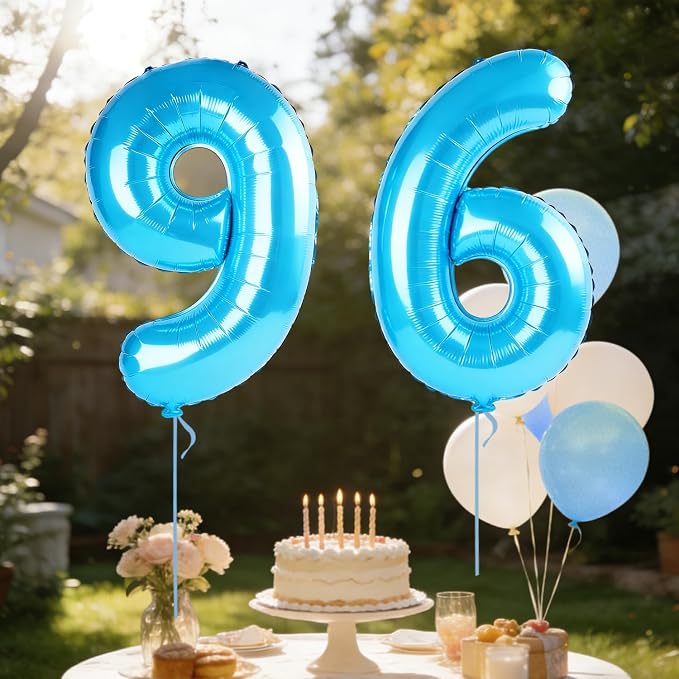 40 Inch Number 96 Balloons for 96th Birthday Party Decorations, 0-100 Jewelry - Image 3