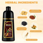 Coffee Hair Dye Shampoo 3 in 1 for Gray Hair Coverage, Hair Color Shampoo for Women Men, Herbal Ingredients Instant Champu Para Canas (16.9 Oz)