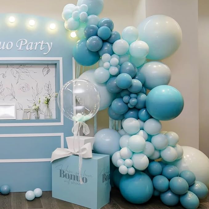 Voircoloria 130pcs Peacock Blue Balloons Garland Arch Kit, 18 12 10 5 Inch | - Image 6