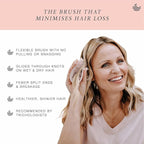 Manta Original Anti-Breakage Hairbrush – Gentle Detangling Brush for Wet & Dry Hair, Flexible Hairbrush for All Types, Healthy Hair Care for Women & Men, Pink