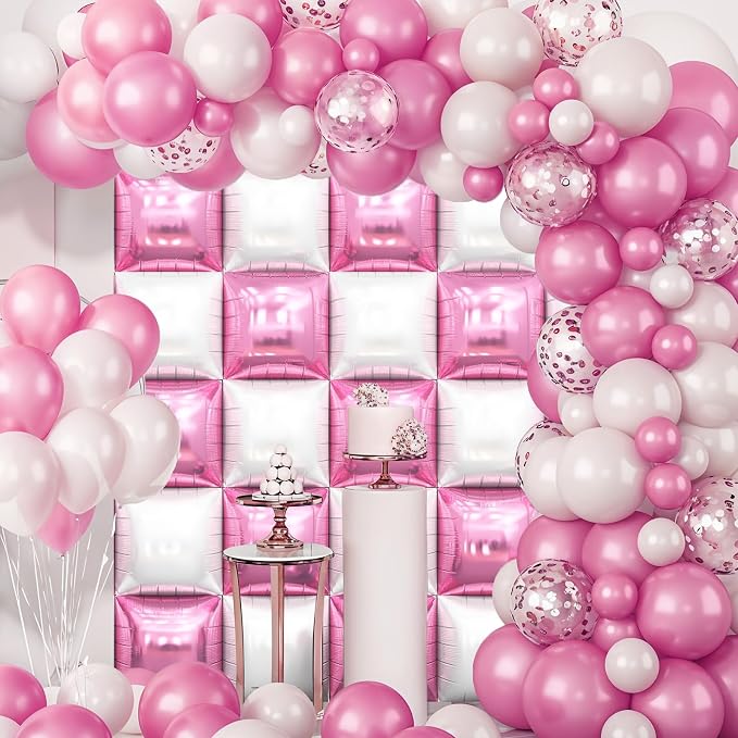 HILAVO Pink and White Square Balloon - Image 5
