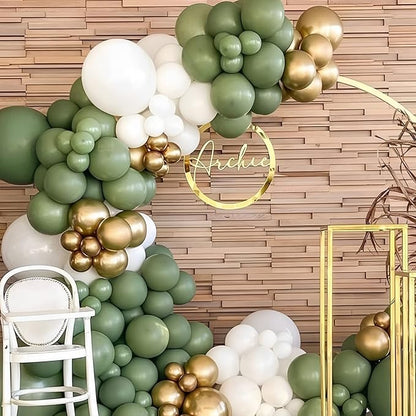 Voircoloria 105pcs Sage Green Olive Green Party Latex Balloons, 12inch | - Image 6