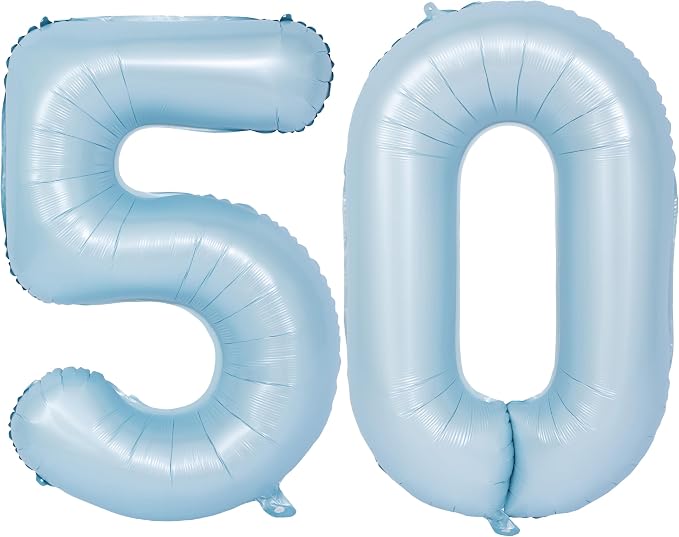 40 In Matte Blue Number Balloons Helium Foil Mylar Balloon Party Digital 50 | by Exquisitehighqualitypartydecorationstomeetyoureveryneed%EF%BC%81