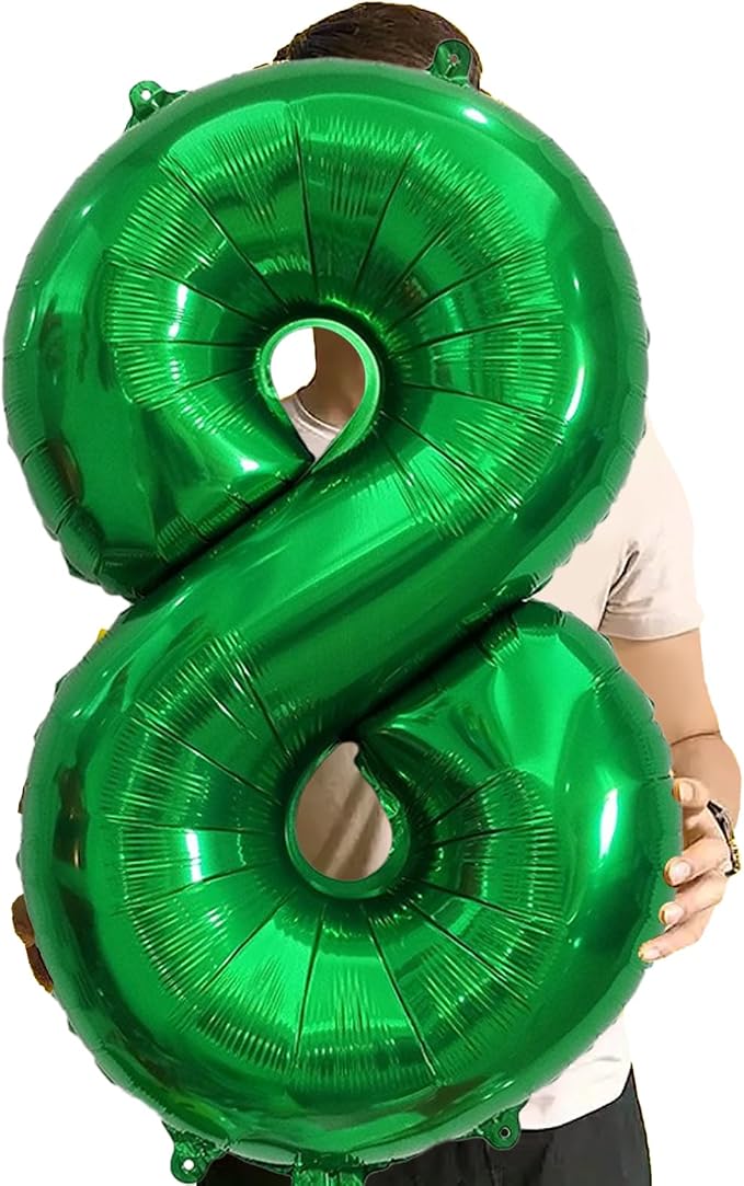 Number Balloons Green Party Balloon - Image 2