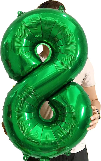 Number Balloons Green Party Balloon - Image 2