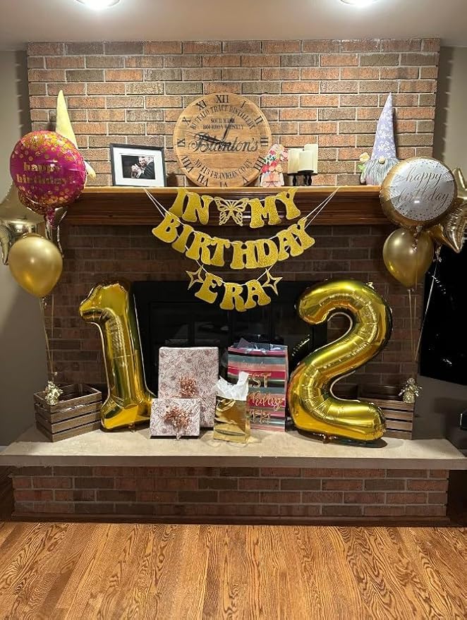 Big 40 Inch Gold 12 21 Number Balloon Birthday Decoration, Number 12 21 Helium - Image 5