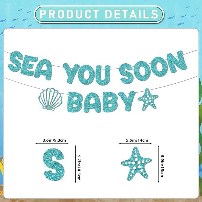Sea You Soon Baby Shower Decorations - Image 2