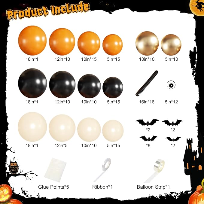 Halloween Balloons Arch Kit for Halloween Party Decorations Outdoor Indoor | - Image 4