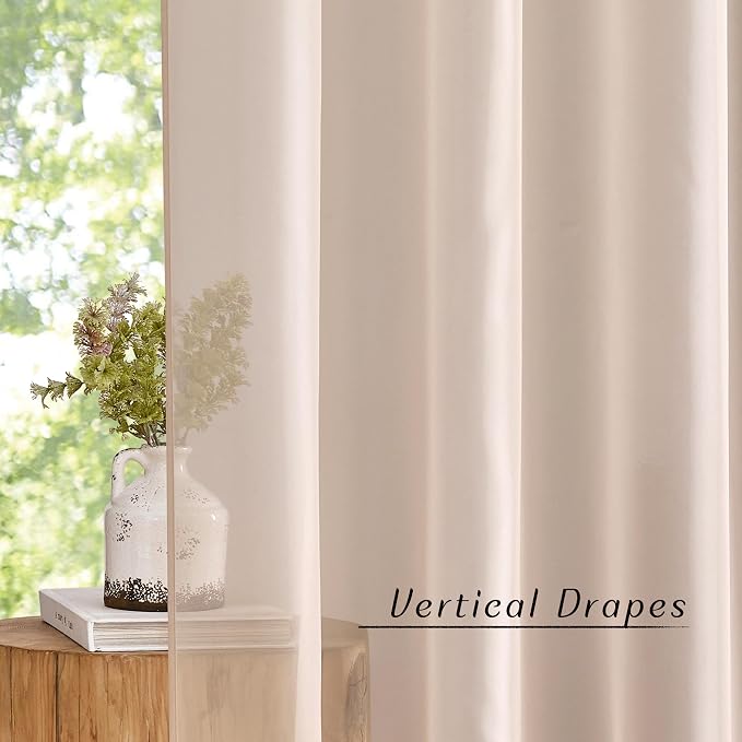 NICETOWN Voile Sheer Curtains 63 inch Length, Grommet Soft Window Treatments - Image 4
