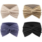 Extra Wide Headbands for Women Large Turban Headband Non Slip Boho Elastic Hairband Hair Twisted Knot Head Bands Accessories