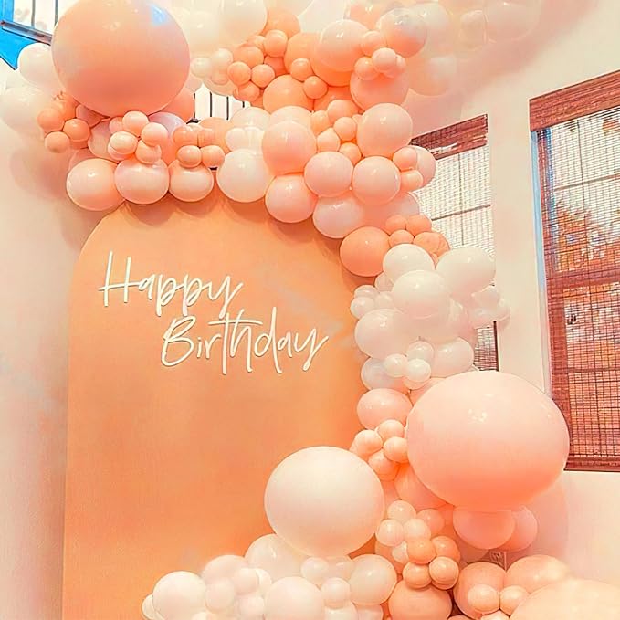 PartyWoo Peach Balloons 50pcs Light Orange Latex Helium Balloons 12 Inch | - Image 5