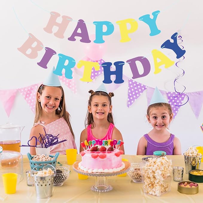Happy Birthday Banner | Colorful Birthday Party Banner | Birthday Decorations | - Image 3