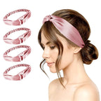 4PACK Womens Silk Headband Satin Headbands Silky Hairband Wide Head Bands Hair Wrap Fashion Hairbands Accessories