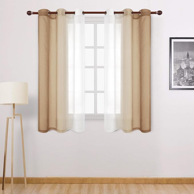 DWCN Ombre Short Sheer Curtains by DWCN