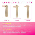 Ve Sunny Hair Extensions Clip ins Double Weft Real Hair Extensions Clip in Human Hair Highlight Blonde Clip in Hair Extensions for Women 20inch 120g