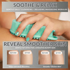 Silver Infused Silicone Body Scrubber Shower - Gentle Back Scrubber Soft Bristles - Avilana Premium Dual Sided Bath Brush Massage - Advanced Material Loofah Alternative - Gift Women Men
