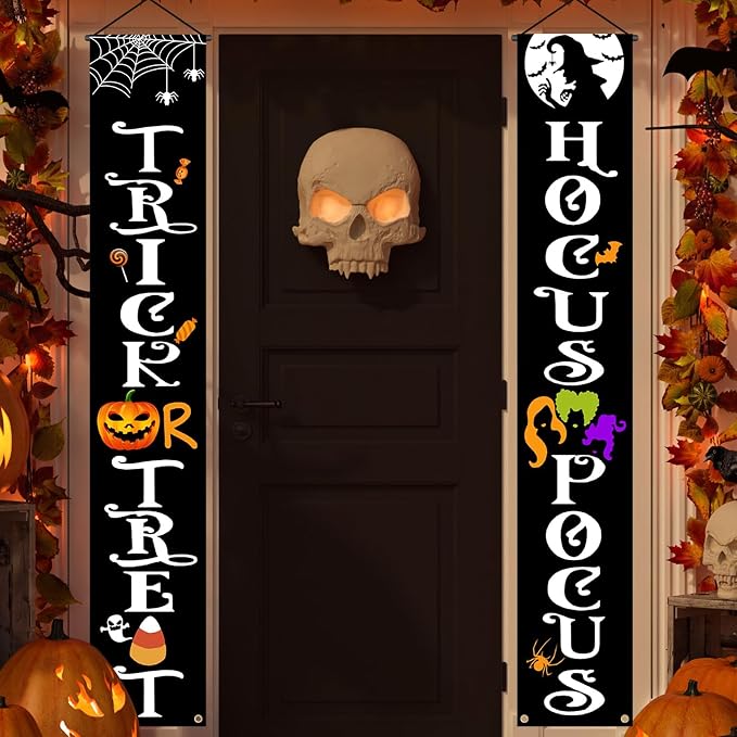 Olanrun Hanging Halloween Door Decorations, 70-inch Front Door Banner Decor by OLANRUN