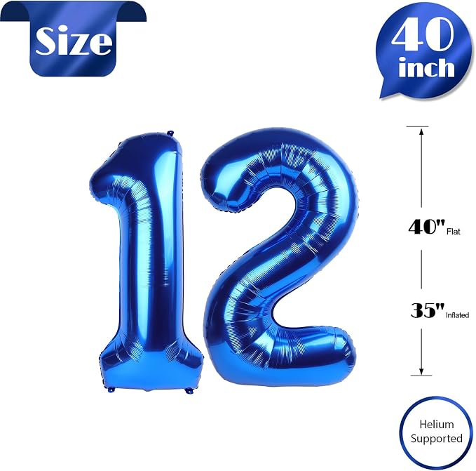 Navy Blue 12 Balloon - Image 6