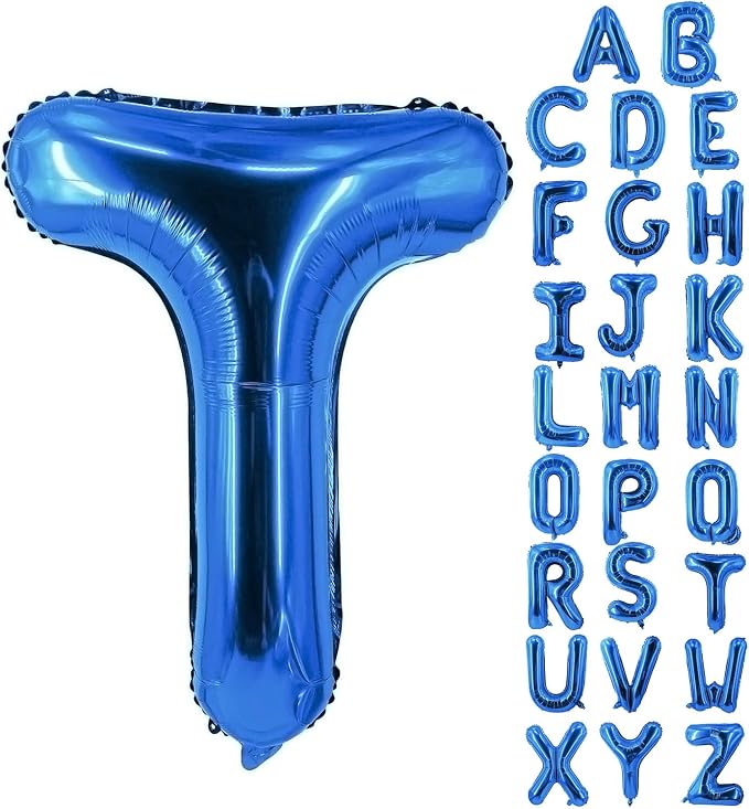 Blue Letter Balloons 40 Inch Large Alphabet Balloon Aluminum Mylar Foil Big by YUNSHANGMO